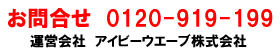 お問合せ 0120-919-199 運営会社 アイビーウエーブ株式会社